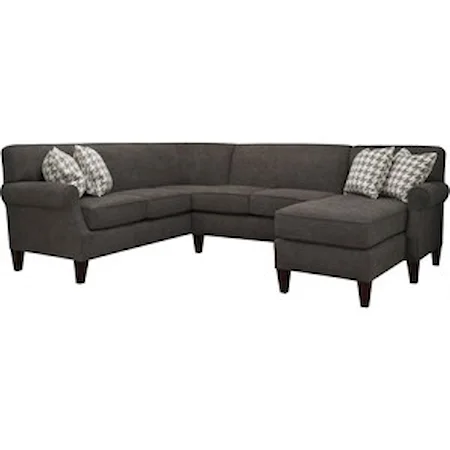 Transitional Right-Facing Sofa Chaise 